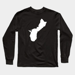 Guam Map by Basement Mastermind Long Sleeve T-Shirt